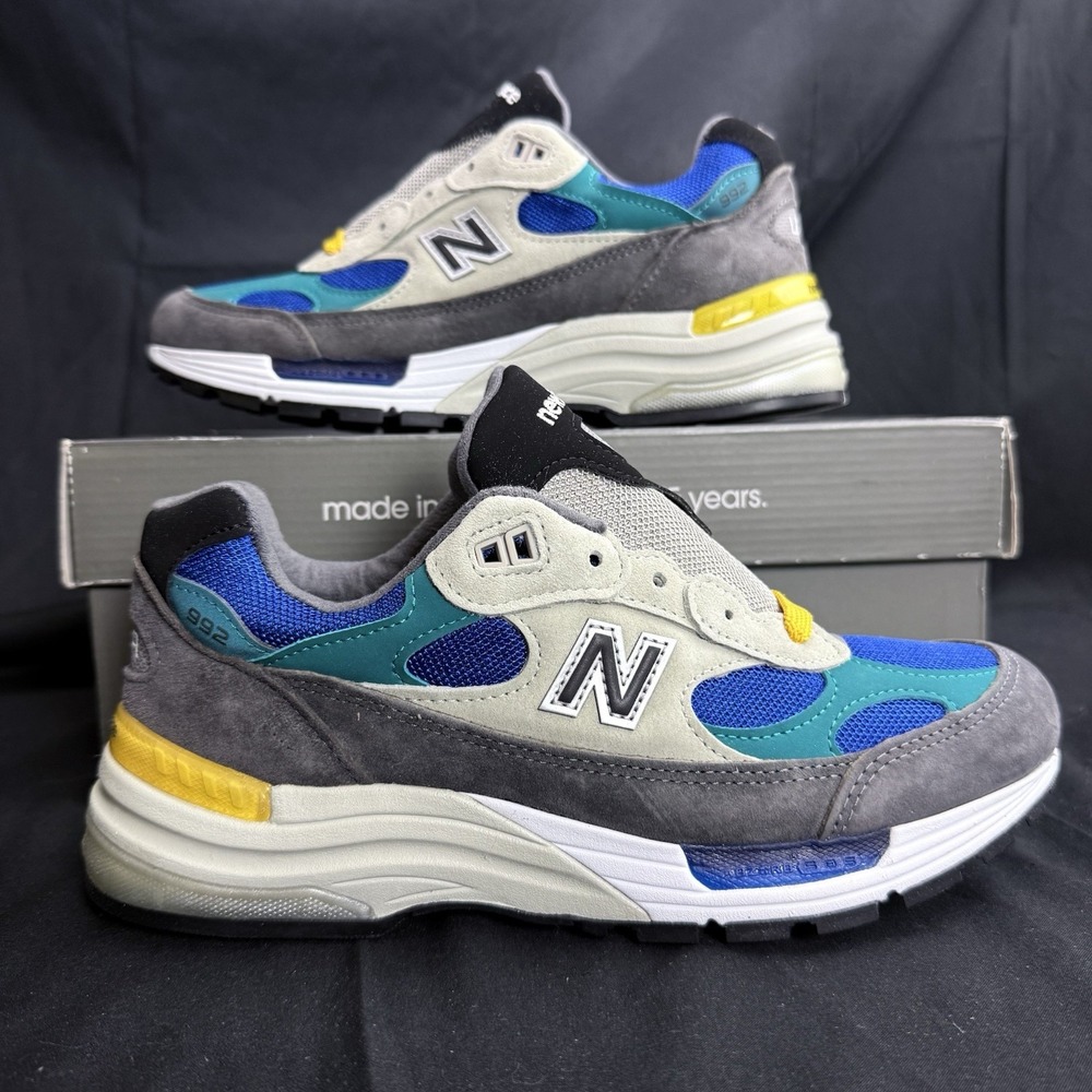 New Balance 992 X Billy's M992RR Size 7 Colorblock "Grey Blue Teal" Made In USA